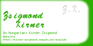 zsigmond kirner business card